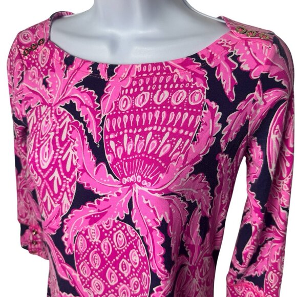 Lilly Pulitzer UPF 50+ Sophie Pineapple Print Dress Coastal Vacation Resort XS - Picture 3 of 9